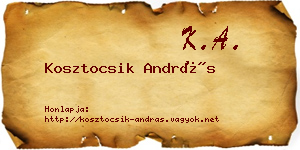 Kosztocsik András névjegykártya